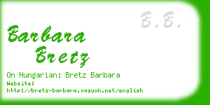 barbara bretz business card